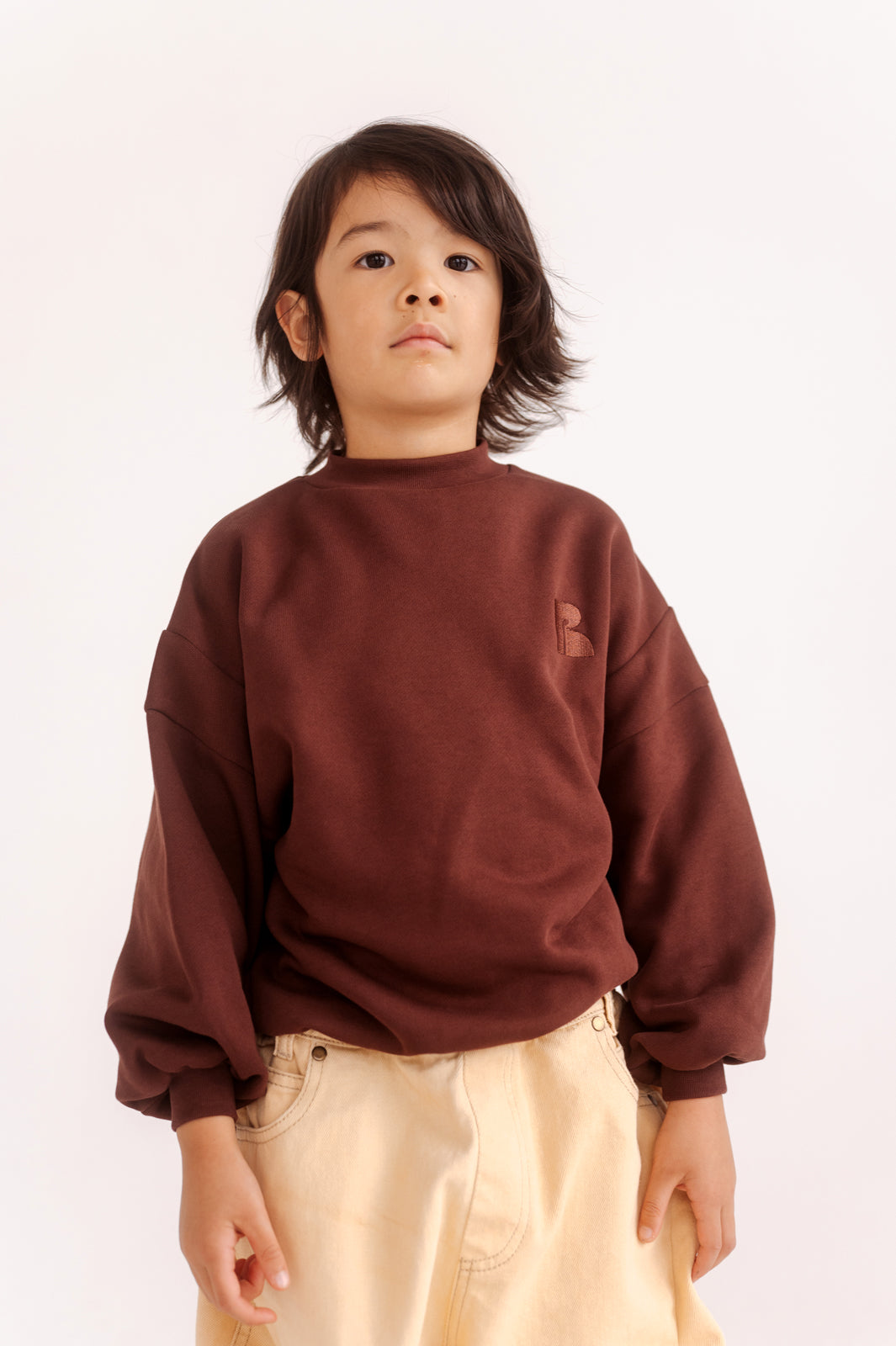 crewneck sweater - dark berry jam red