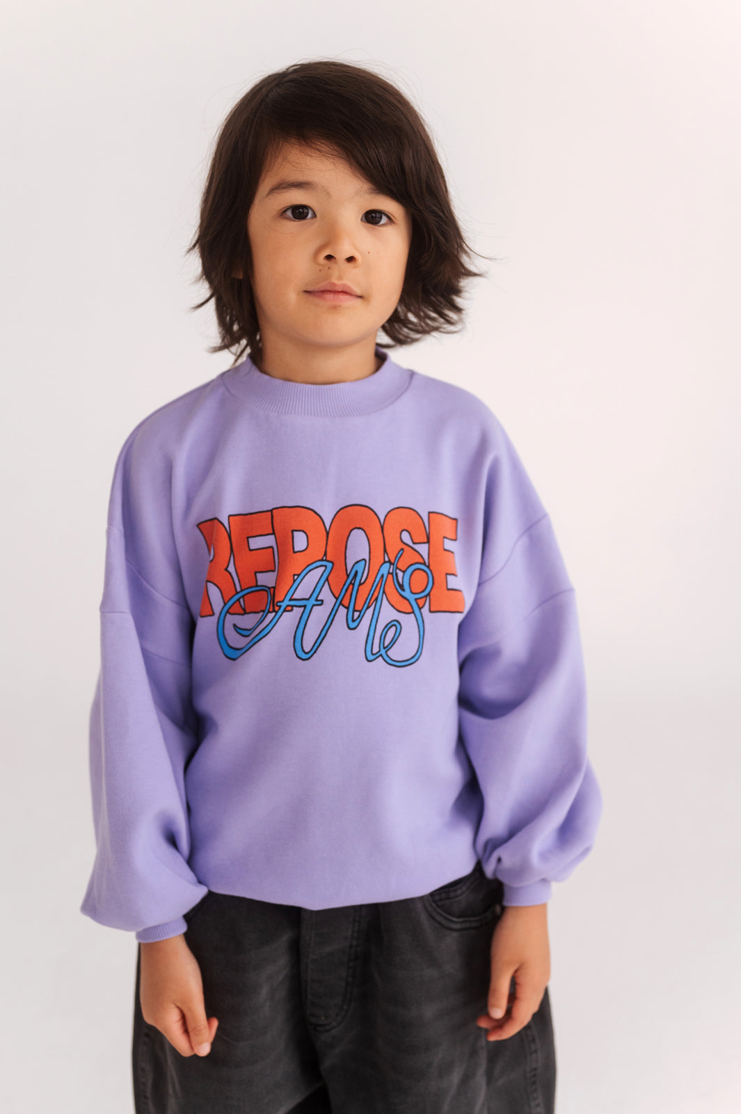 crewneck sweater - bright violet