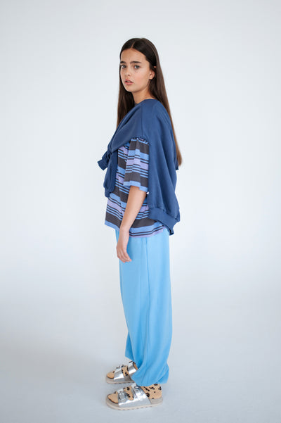 wide sweatpant - summer day blue