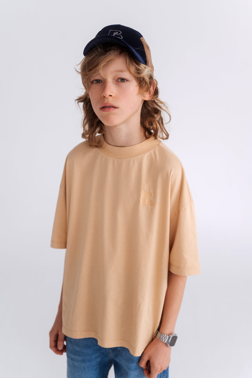 oversized boxy tee - warm beige