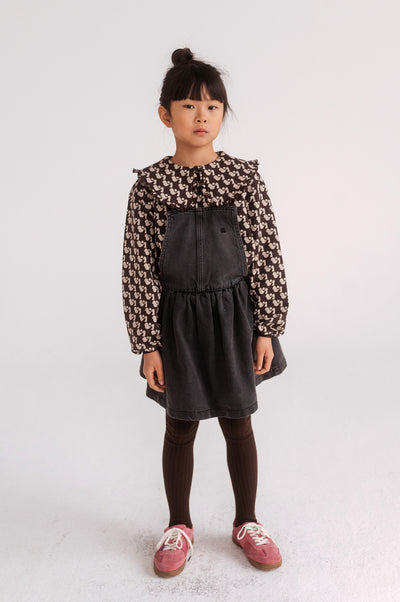 fancy collar sweater - graphic duck dot