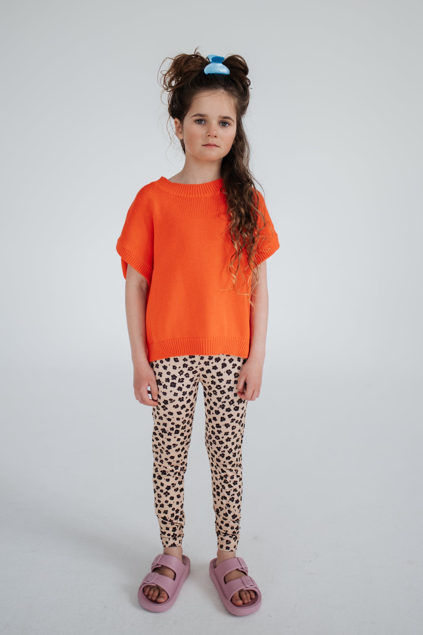 legging - leopard flower