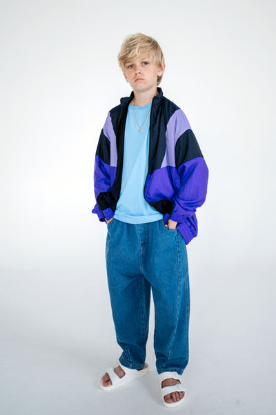 wide pant - medium blue