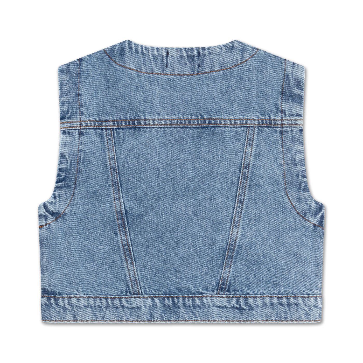 bob denim waistcoat - acid color block