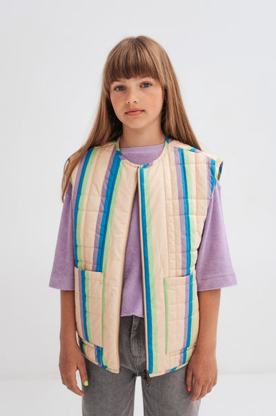 waist coat - multi pop stripe