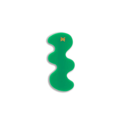 wavy hair clip - bottle green