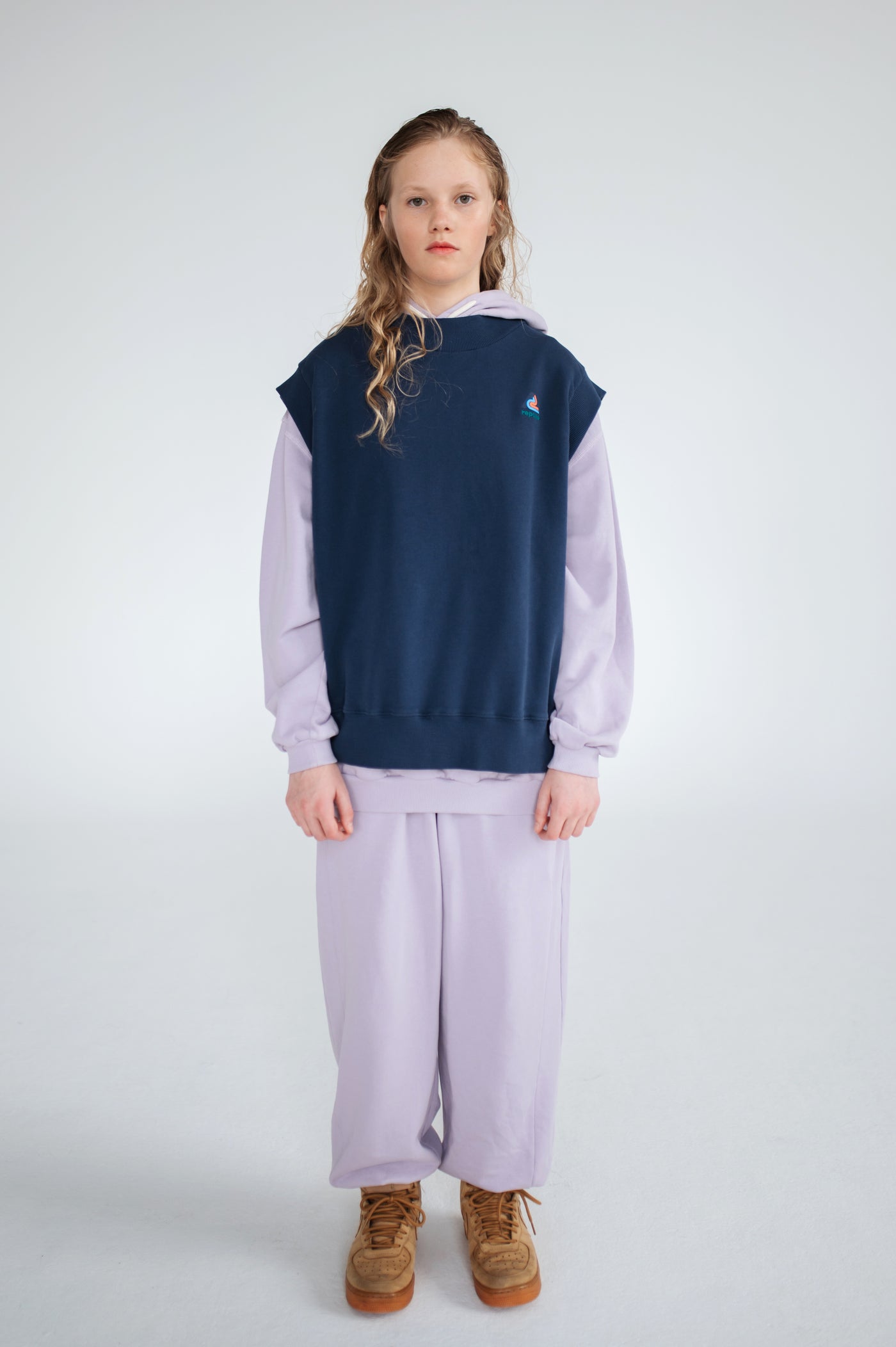 wide sweatpant - lavender fog