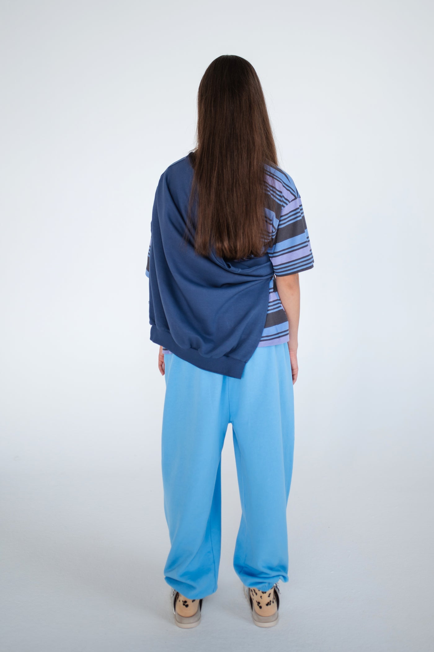 wide sweatpant - summer day blue