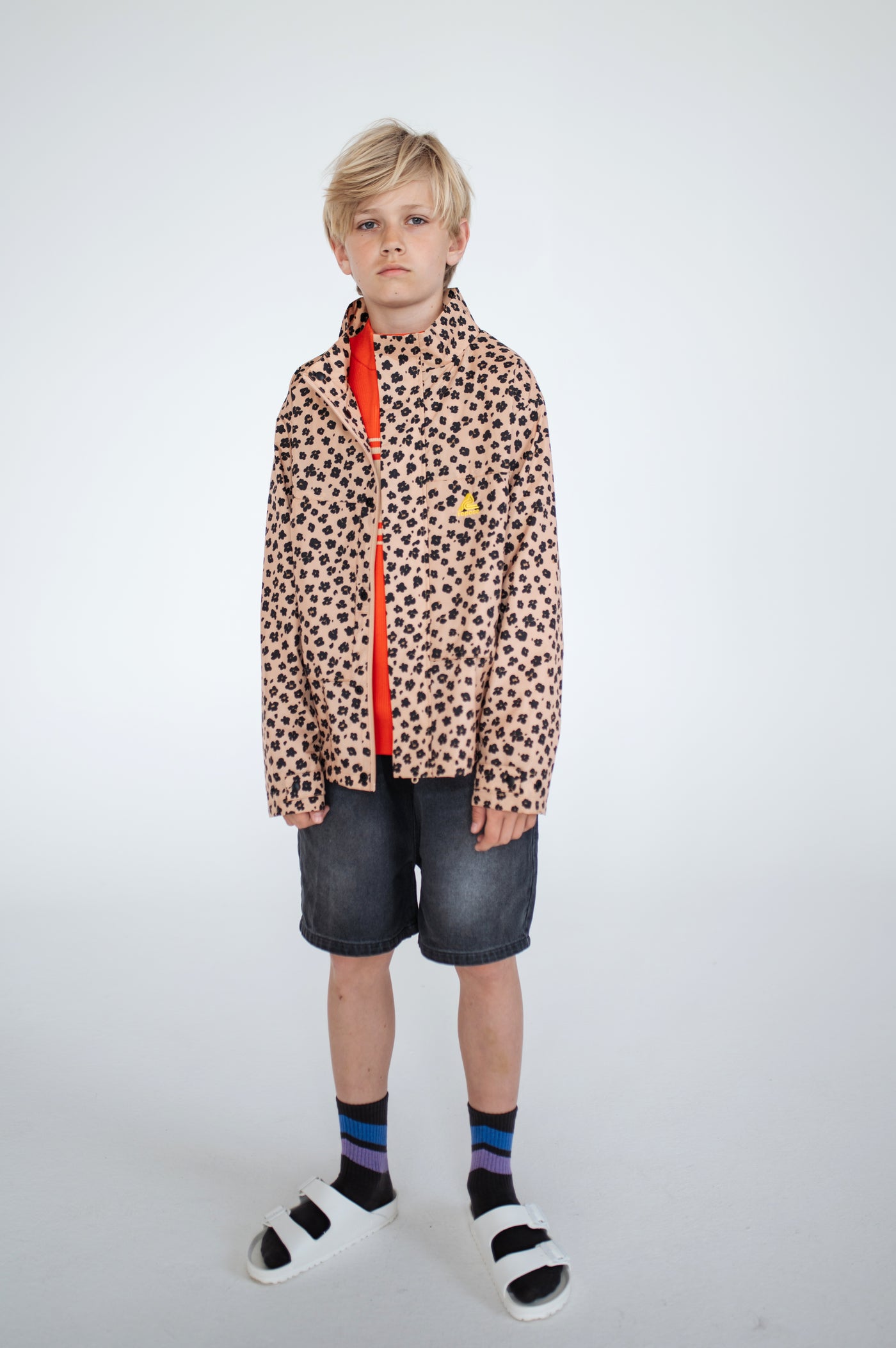 summer jacket - leopard flower