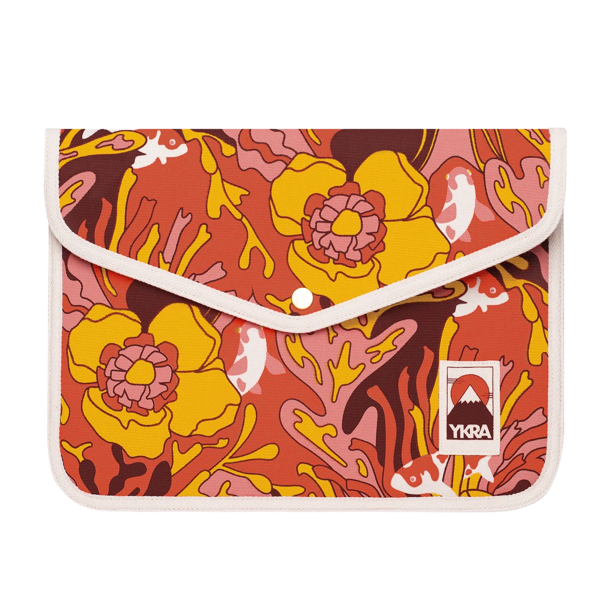 ykra laptop case small - trippy fish