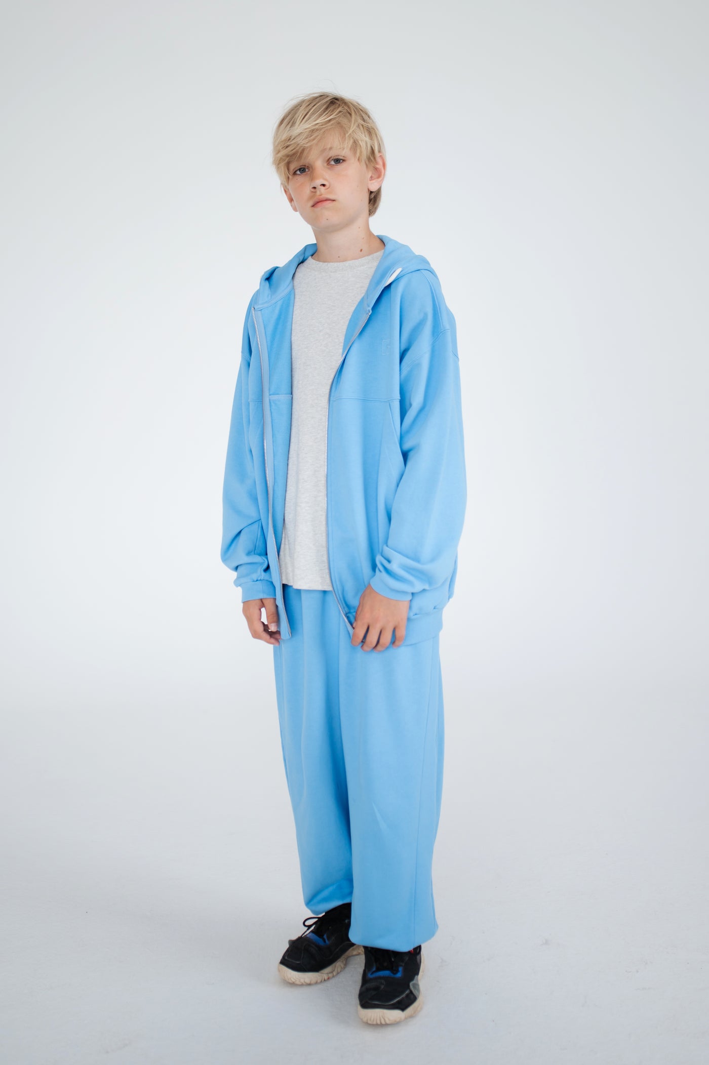 wide sweatpant - summer day blue