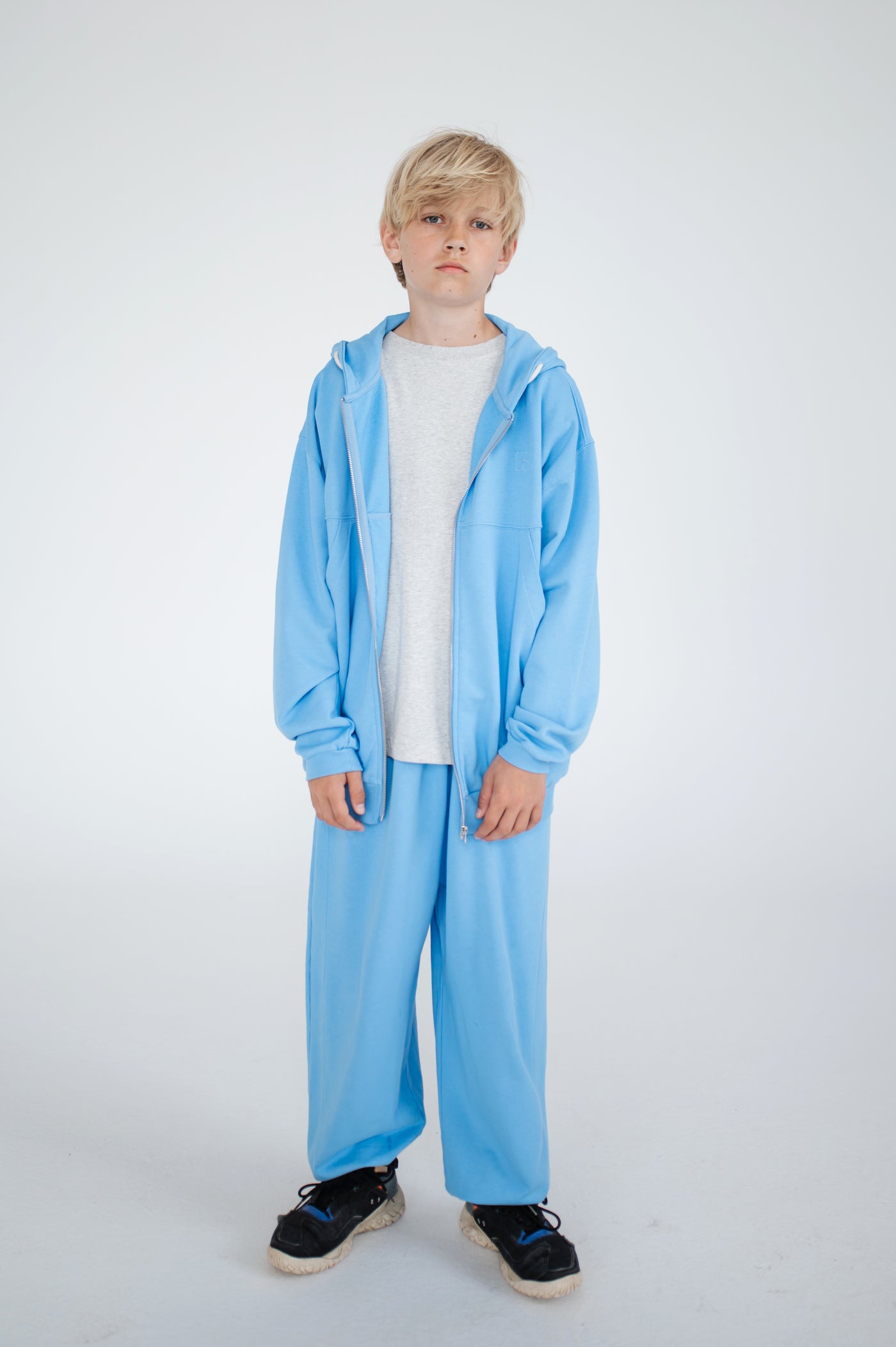 wide sweatpant - summer day blue