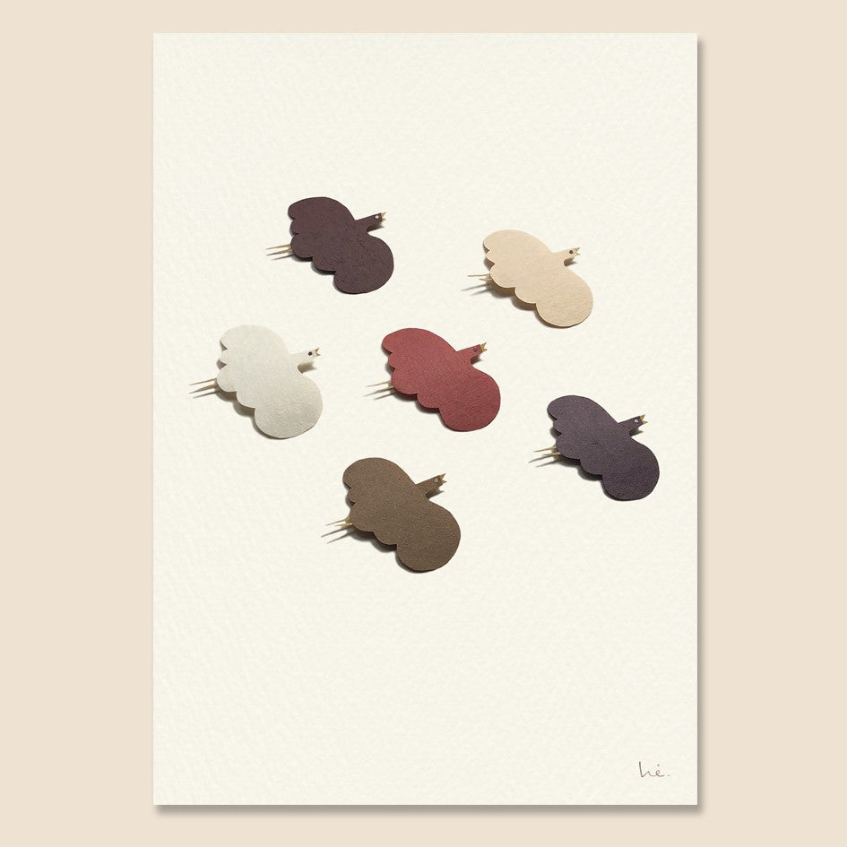 Hiyoko Imai paper cut illustration The Bird A5