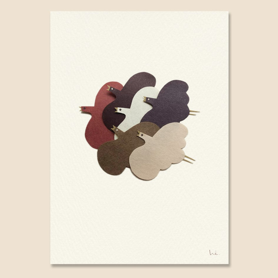 Hiyoko Imai paper cut illustration The Bird A5