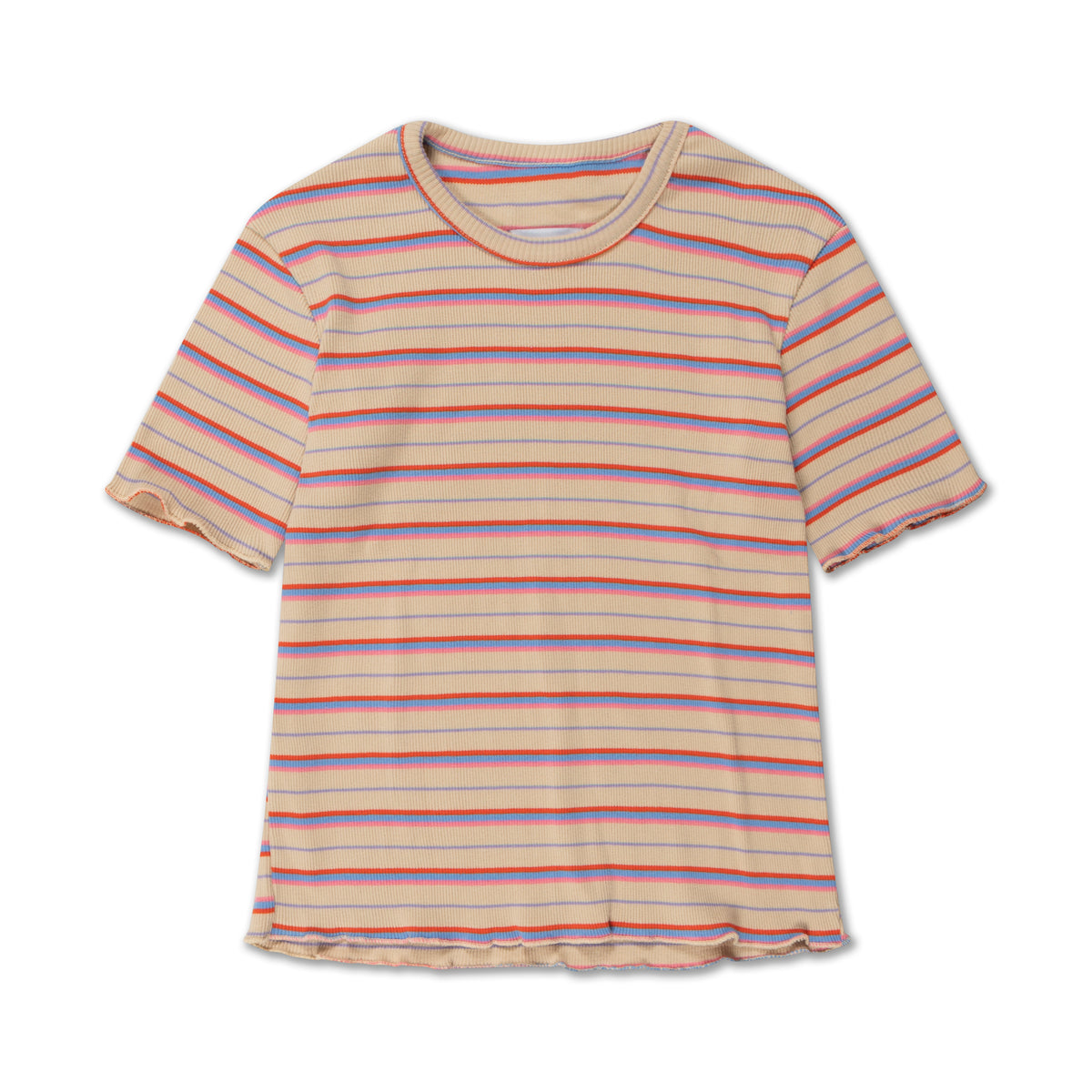 Schmales T-Shirt mit mehreren Streifen