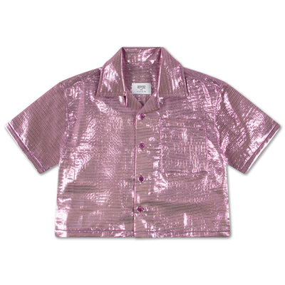 cropped boxy shirt - sparkling violet