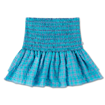 daisy skirt - diva blue check