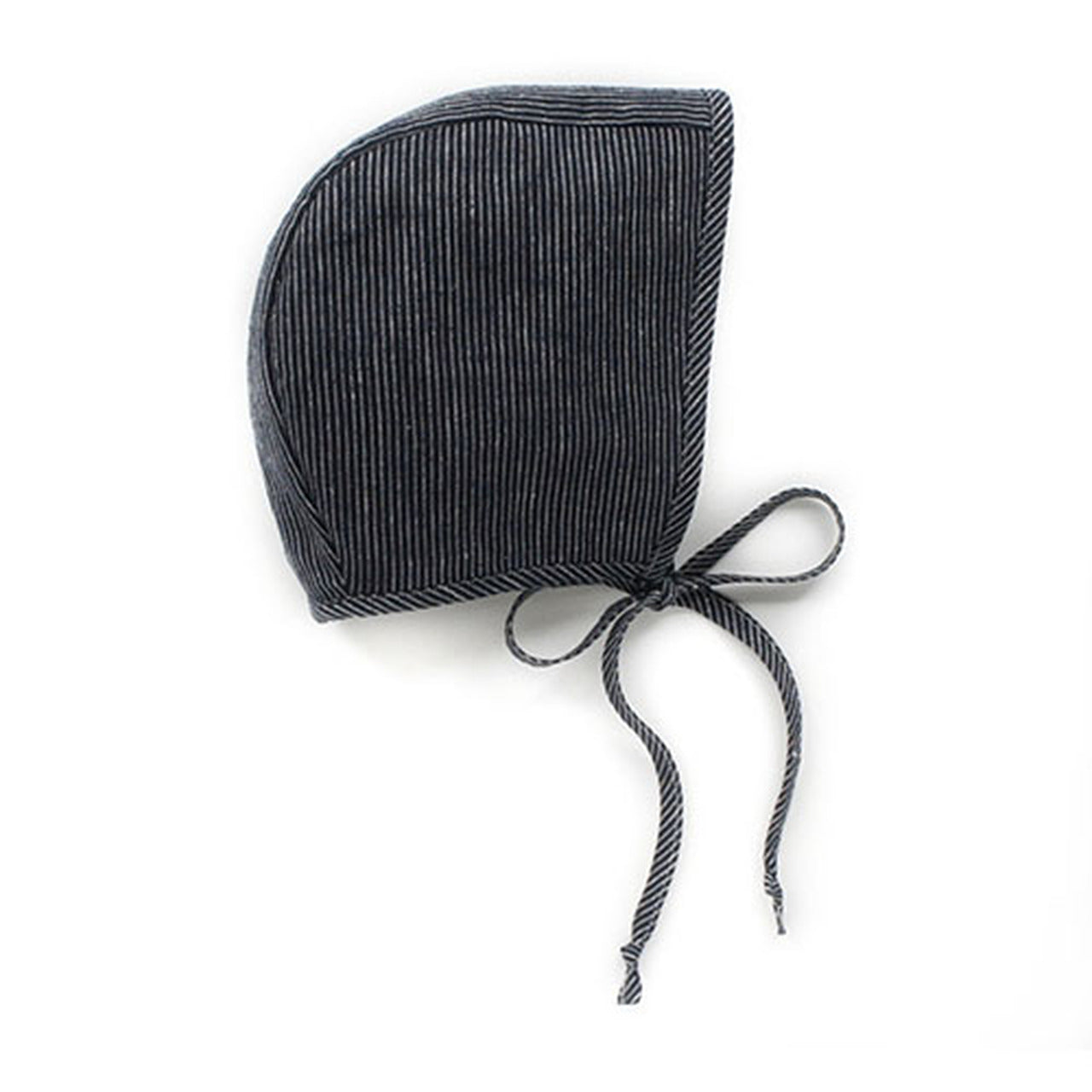 Briar baby bonnet navy stripe