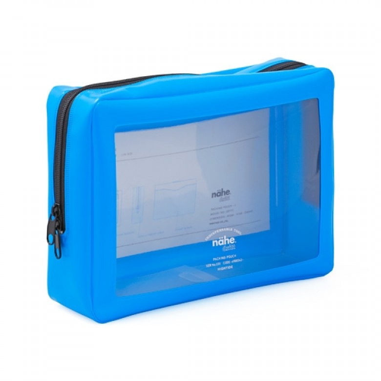 Nähe hightide packing pouch L - neon blue