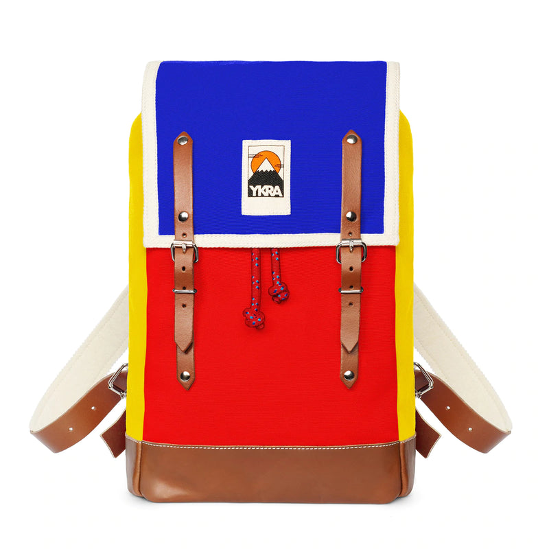 ykra backpack matra mini - blue, red and yellow