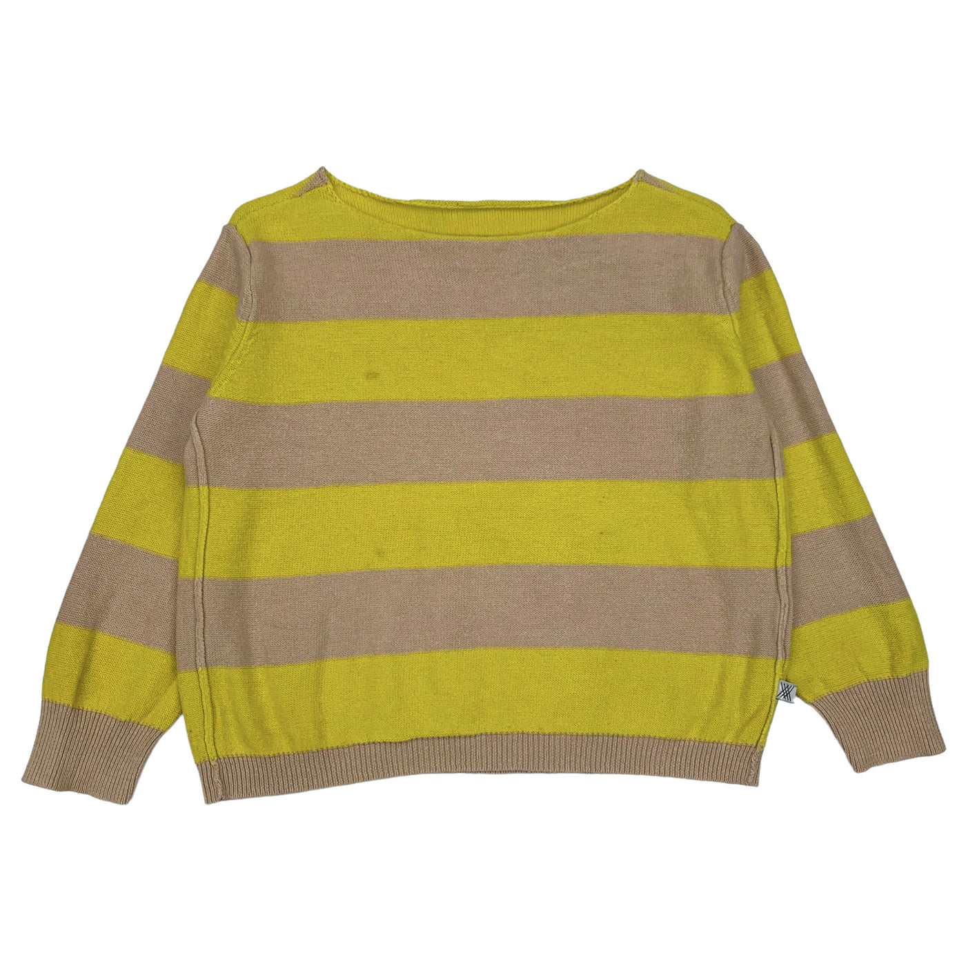 Repose AMS knitted summer sweater stripe yellow / beige size 3