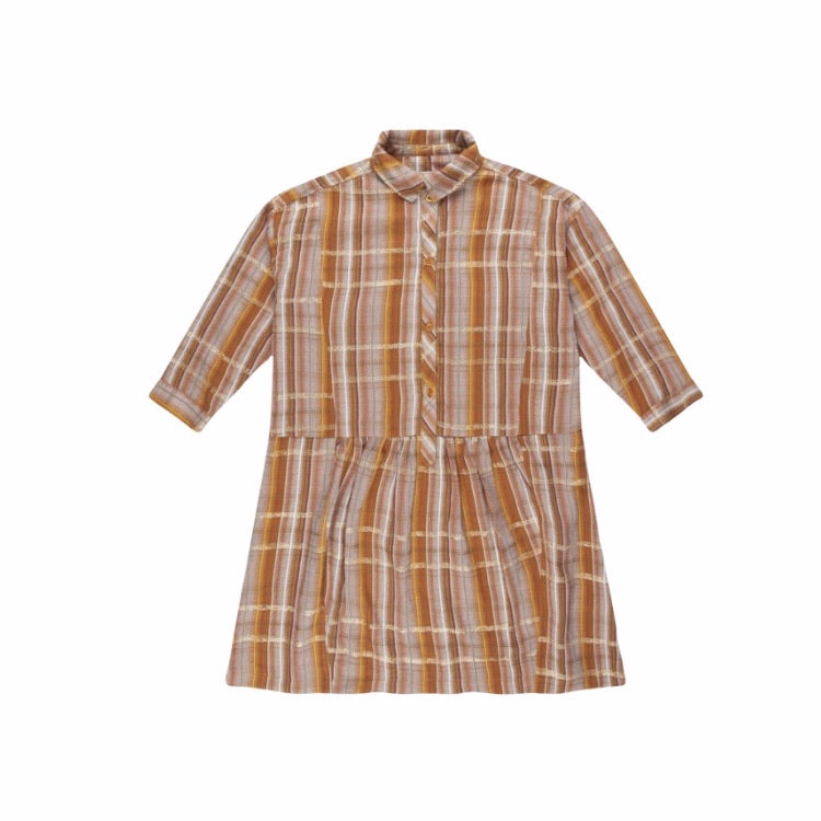 Repose AMS golden check dress size 10 years