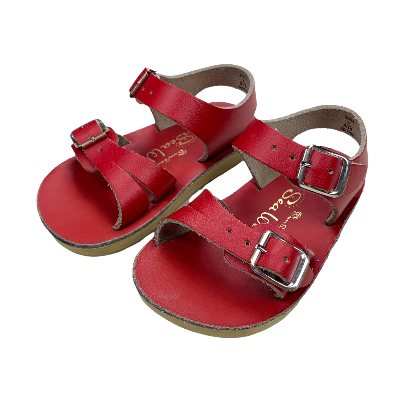Salt water sandals red size 18