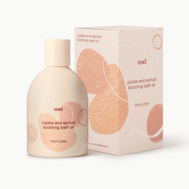 Mother and baby enjoying a relaxing bath experience with hydrating Kenko bath oil
