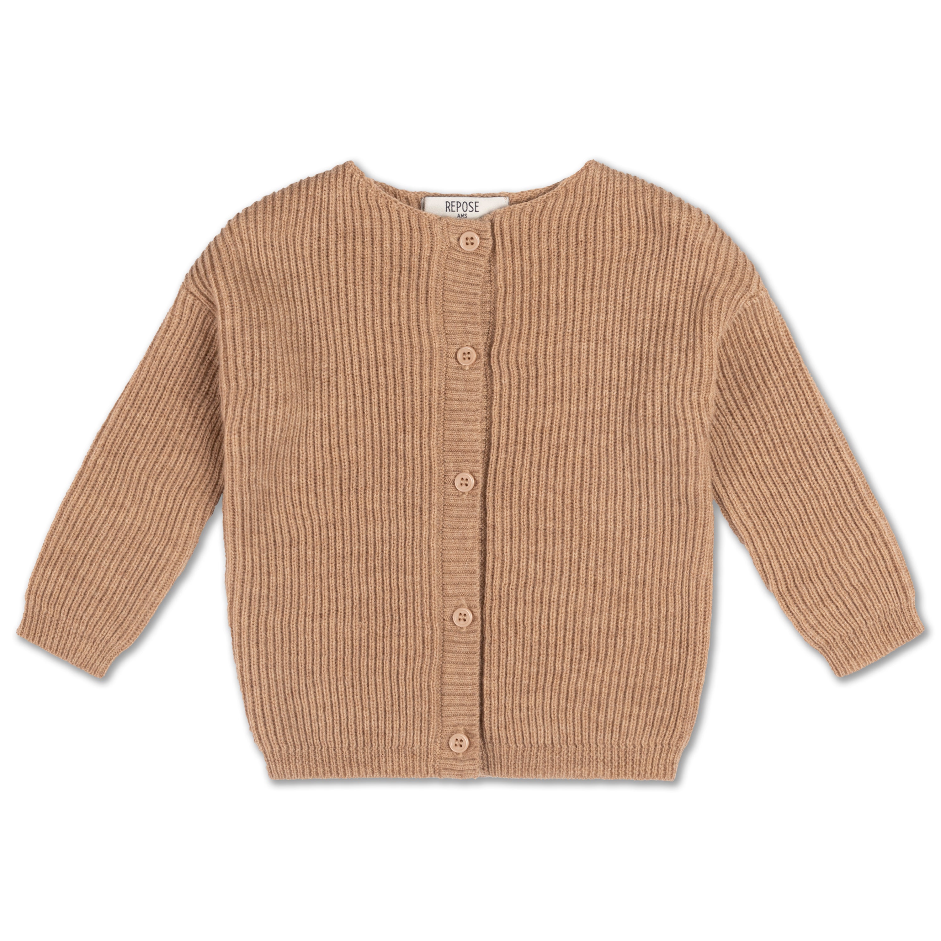 knit cardigan - soft caramel