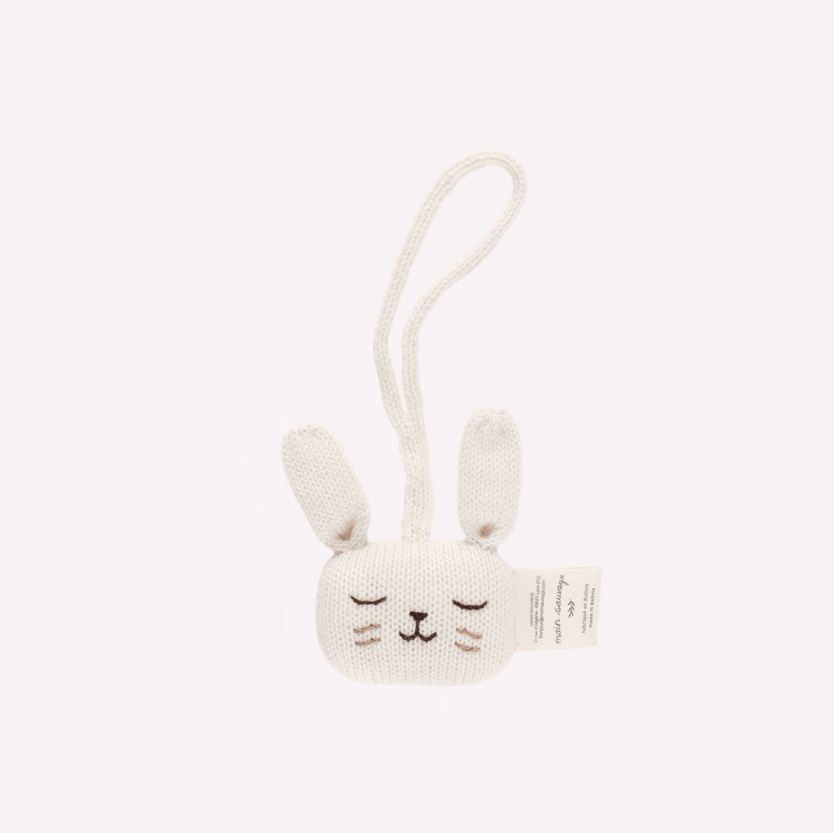 Main Sauvage hanging rattle - bunny