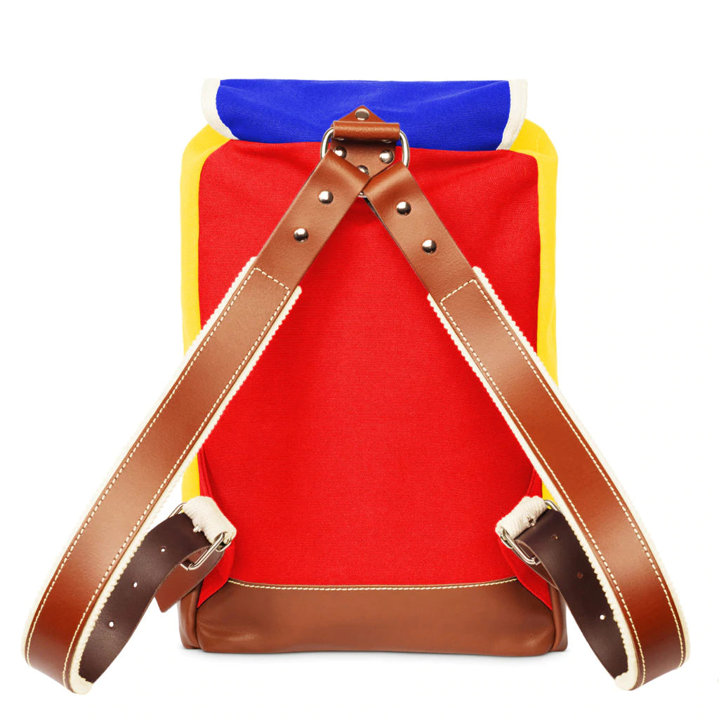 ykra Rucksack Matra Mini LS - Blau, Rot und Gelb